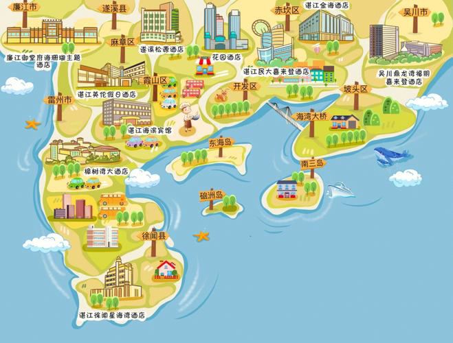 青岛手绘地图旅游的艺术指南