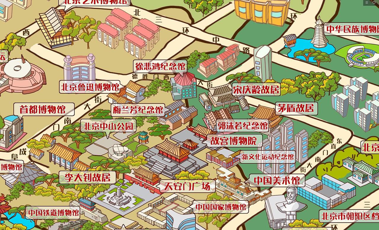 青岛手绘地图景区的文化印记