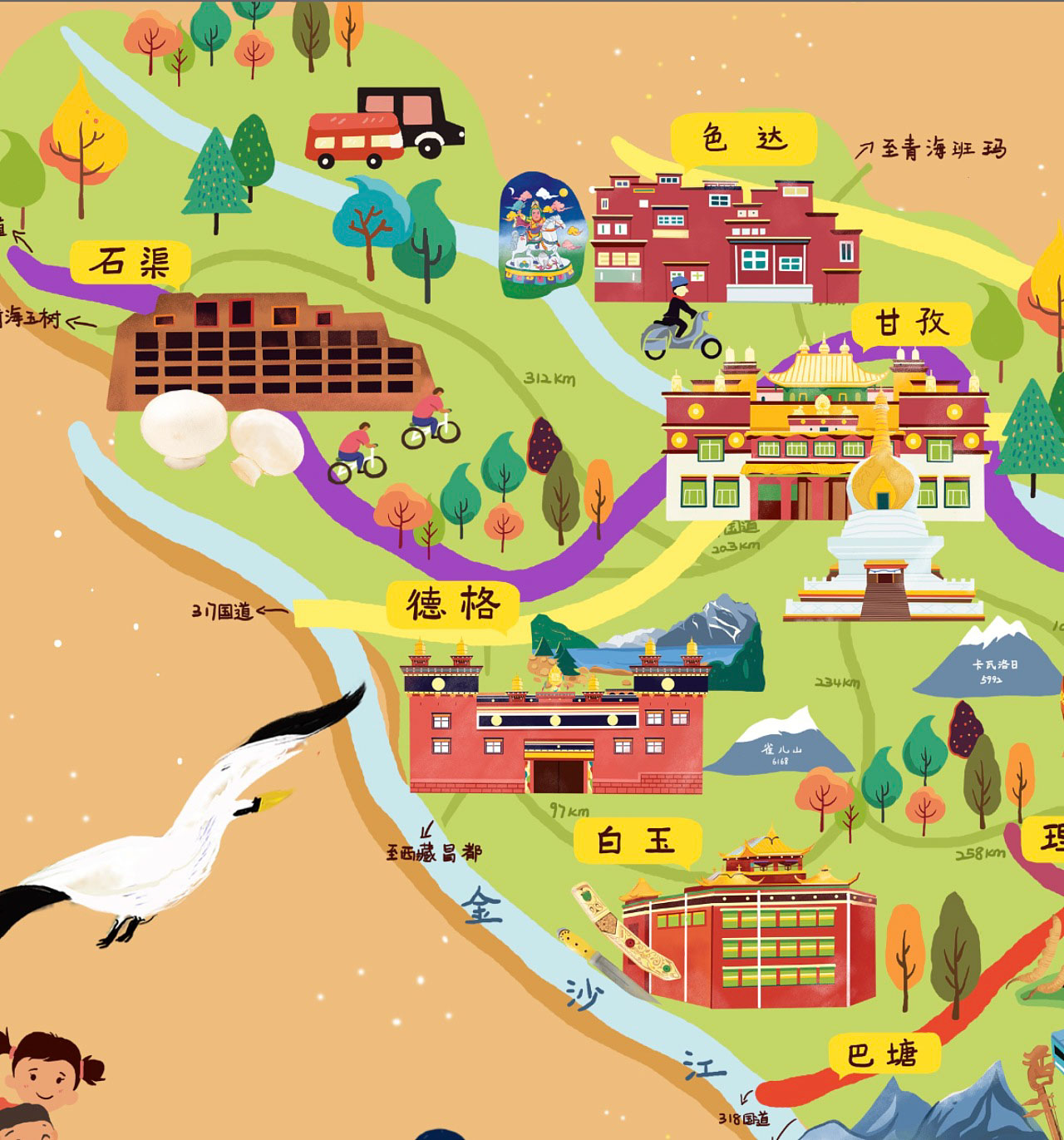 青岛手绘地图景区的文化宝库